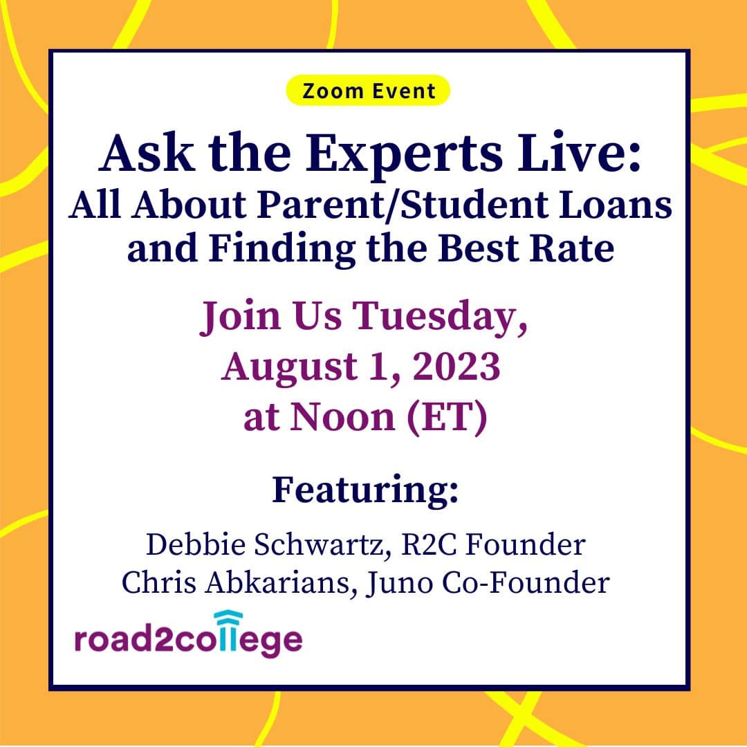 Ask the Experts Live: All About Parent-Student Loans and Finding the Best Rate 8-1-23 12 p.m. EST