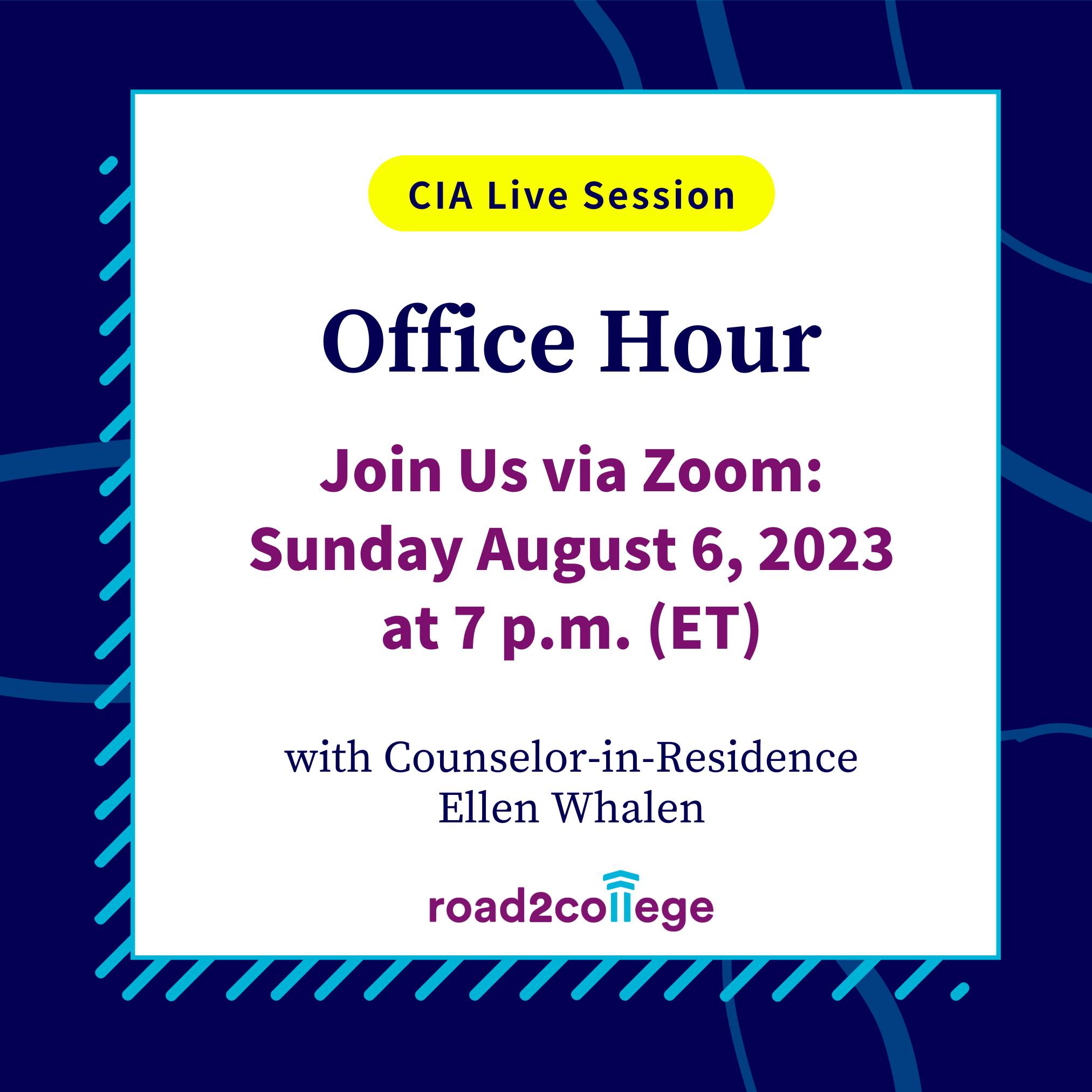 CIA Office Hour Sunday, August 6, 2023 at 7 p.m. EST