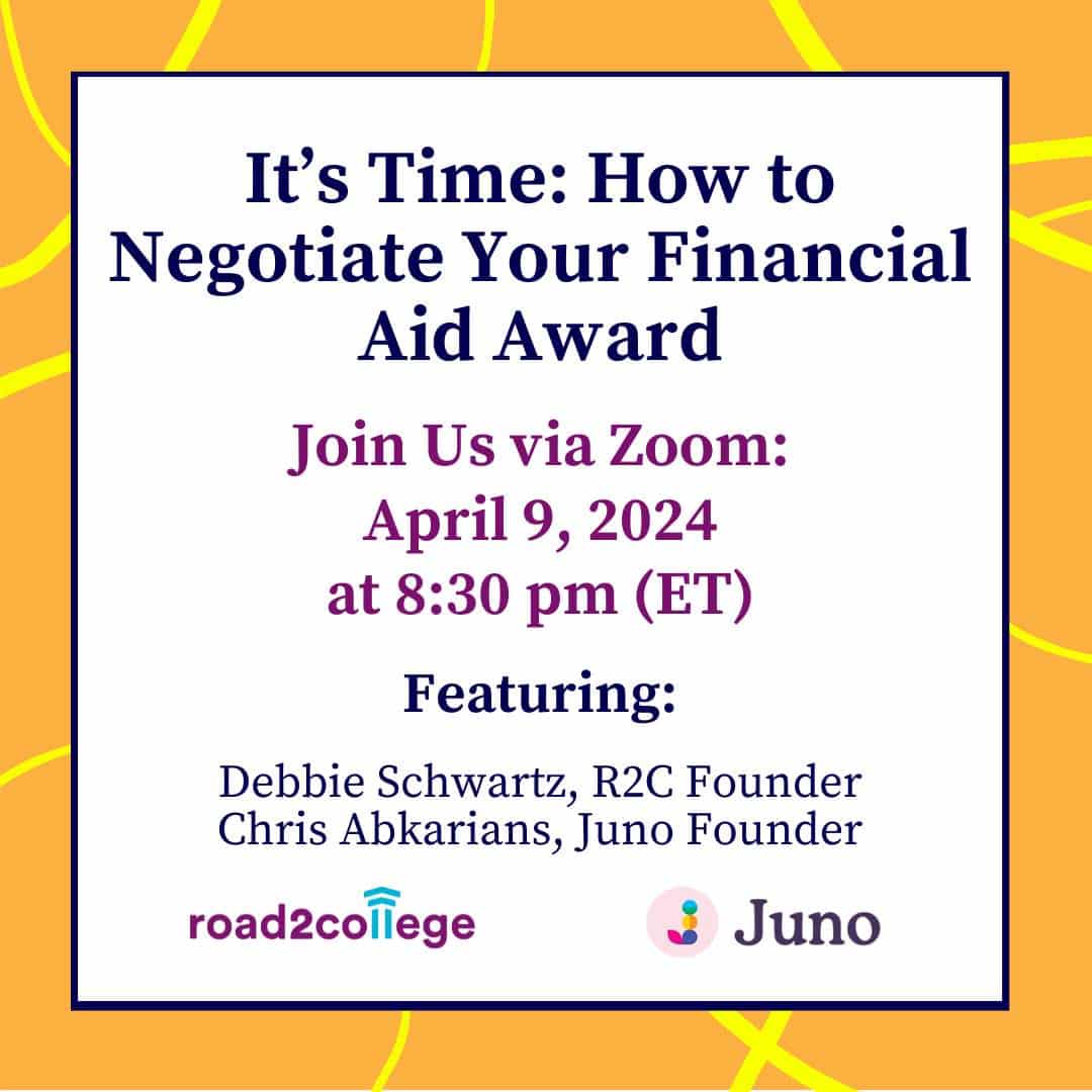 It's Time: How to Negotiate Your Financial Aid Award 4-9-24 8:30 pm ET