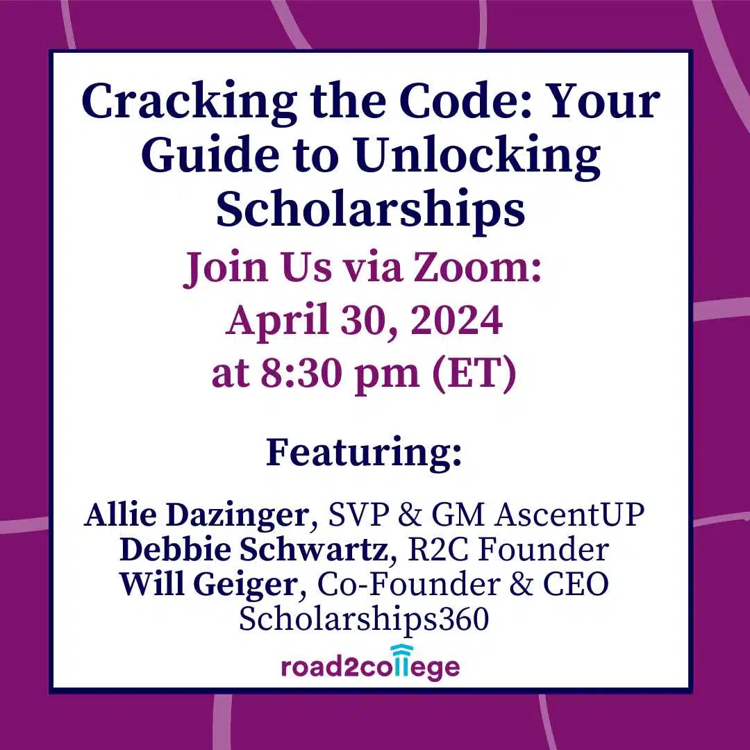 Cracking the Code: Your Guide to Unlocking Scholarships 4-30- 24 8:30 pm (ET)