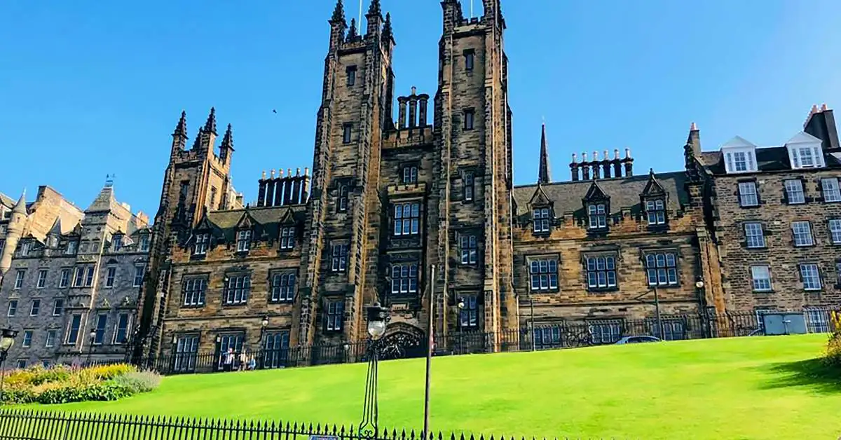 Brown brick building at the University of Edinburgh